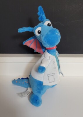 Disney Junior Just Play Doc McStuffins STUFFY The Dragon White Lab Coat 9  Plush