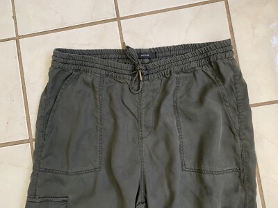OPUS Germany NEW! Dark Khaki Lyocell Drawstring Tapered