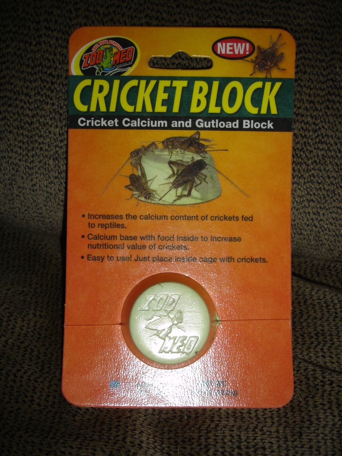 New Zoo Med Cricket Block Calcium & Gutload 6.45 oz eBay