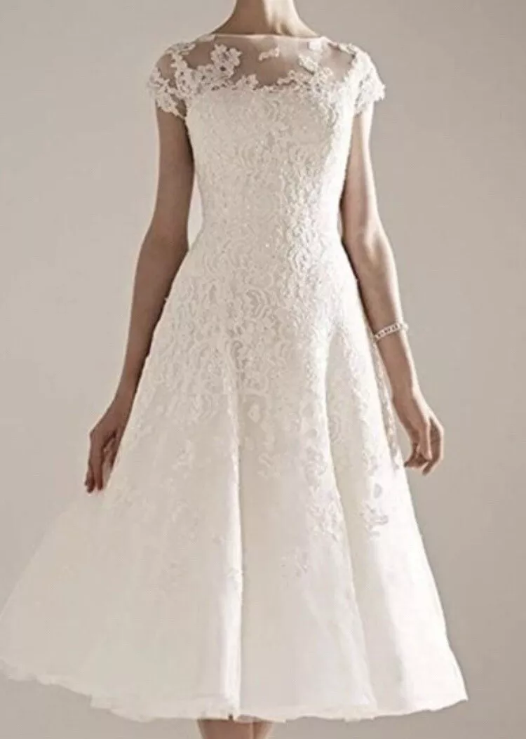 Oleg Cassini Tea Length Wedding Dresses