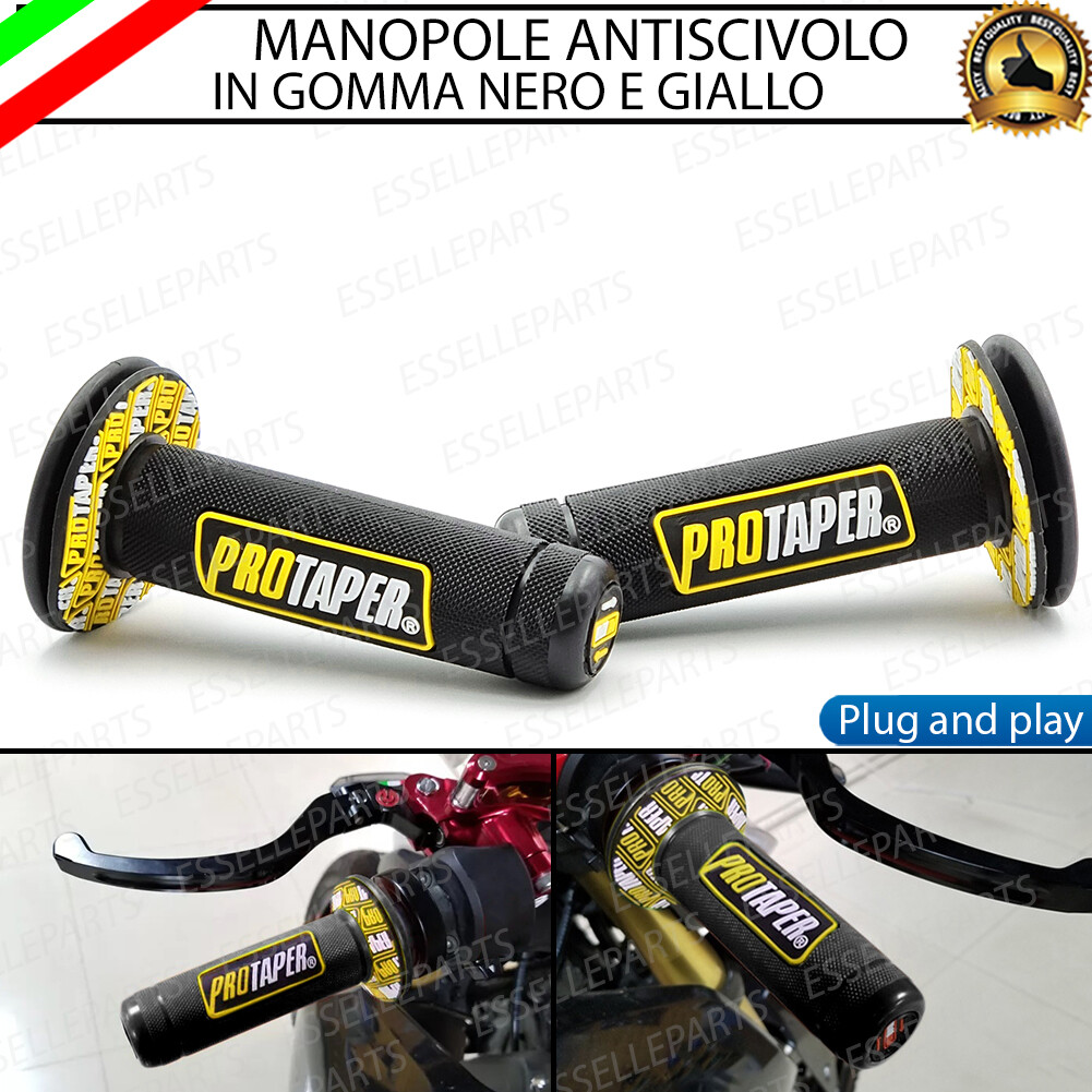 Manopole Moto Universali A-Pro - Gomma Antiscivolo, Gialle, Per Manubri 22mm - Foto 6