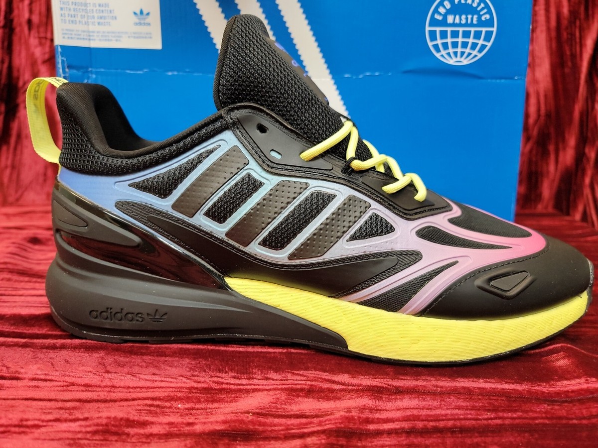 Adidas ZX 2K Boost 2.0 Men's Running Shoes GY8283 Blk/Blue Yellow