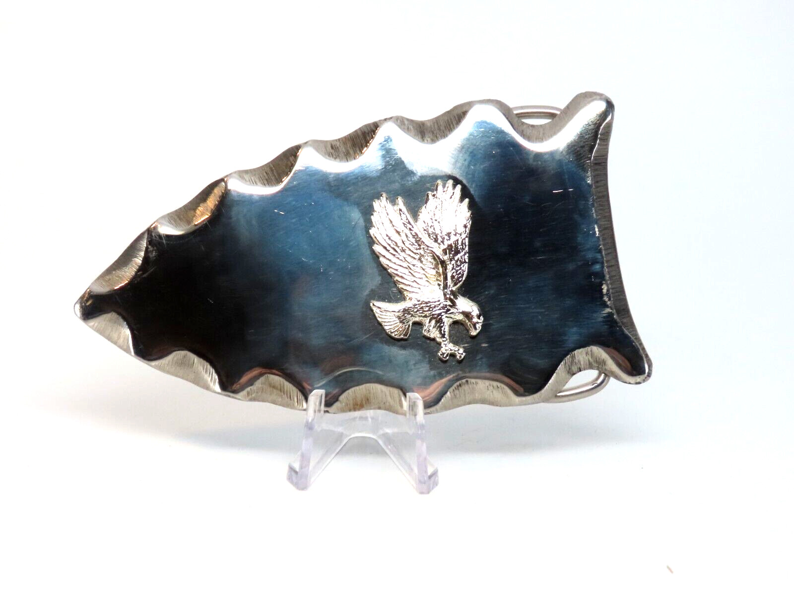 Signed Eagle Arrowhead Belt Buckle Native America… - image 1