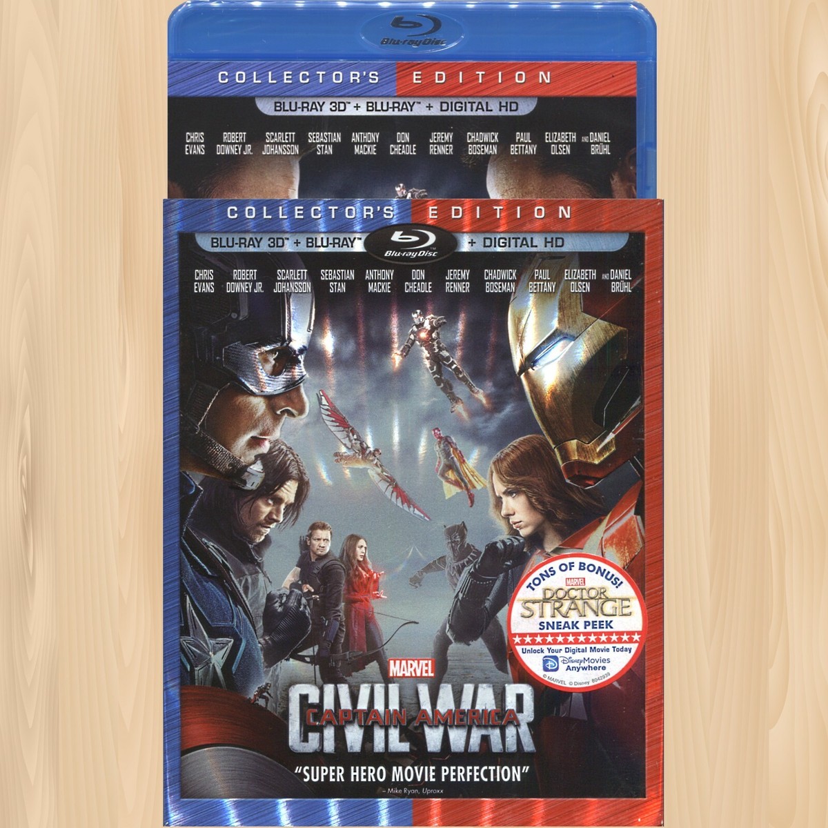 William Hurt CAPTAIN AMERICA Civil War MARVEL BLU-RAY 3D Chris
