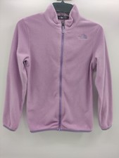 The North Face Youth Girls Size Large 14/16 Purple Full Zip Fleece Jacket