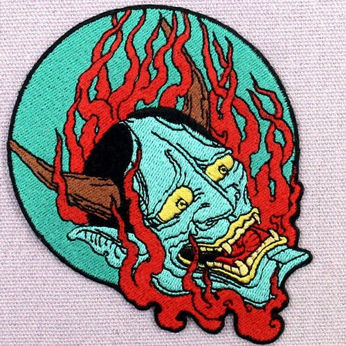 SAMURAI HANNYA ONI IRON SEW ON PATCH EMBROIDERED PATCHES BADGES transfers 695R - Image 4 of 4