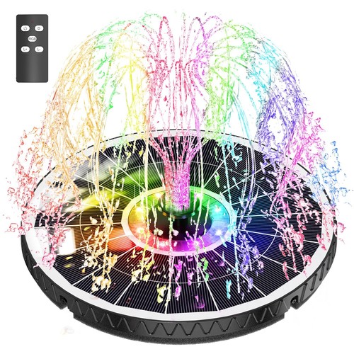 Solar Fountain 6W Bird Bath Fountains 2024 Upgraded Remote Control