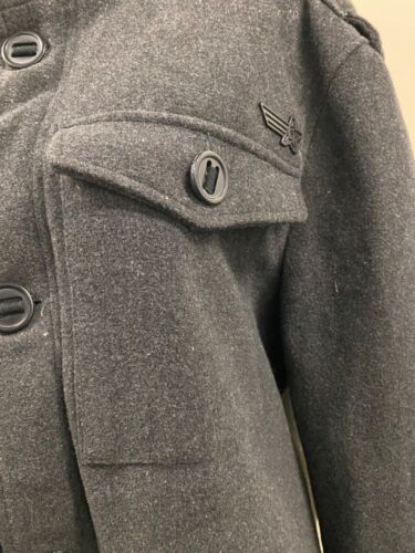 Unit Elite grey thick zip button-up trench coat jacket size 2XL - Picture 3 of 9