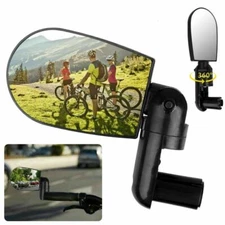 1x 360°Rotate Mountain Bike Bicycle Rear View Mirror Handlebar Safety Rearview