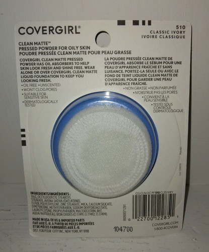 Covergirl Clean Matte Pressed Powder #510 Classic Ivory Oil Control - Picture 2 of 2