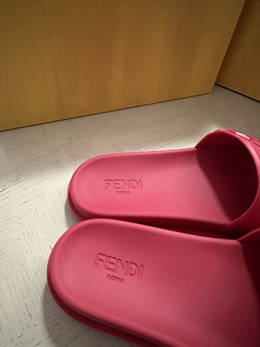 fendi diagonal logo pool slides