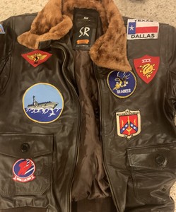 jaqueta top gun couro