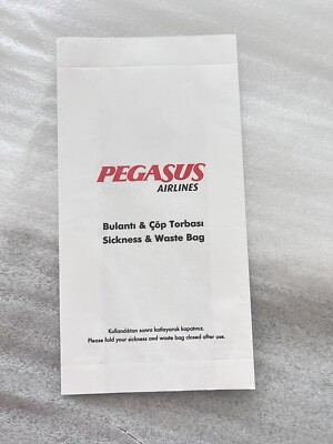 Pegasus Airline Barf Disposal Air Sickness For