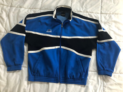 KELME Soccer Futbol MEN's Polyester WARM UP JACKET Zip Front Size XL Blue White