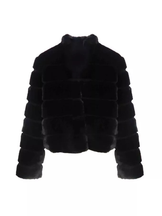 Giacca Pelliccia Sintetica Donna - Cappotto Invernale Corto In Pile, Morbido E Caldo - Foto 6