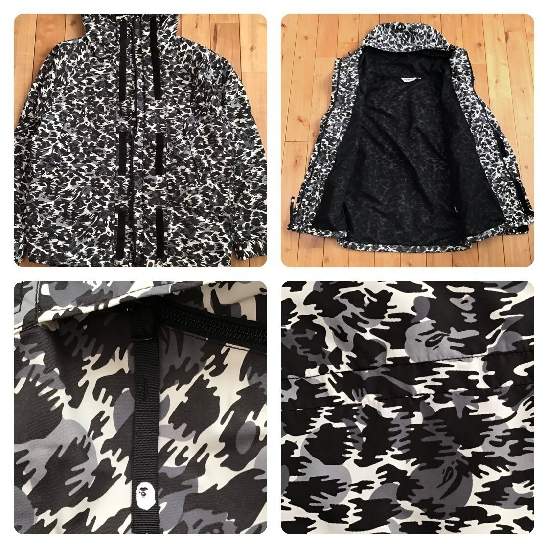 BAPE Leopard camo hoodie snowboard jacket a bathing ape NIGO Size
