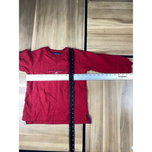 Ralph Lauren Polo Sport Sweatshirt American Flag Red Pullover Size 5 - Picture 4 of 6