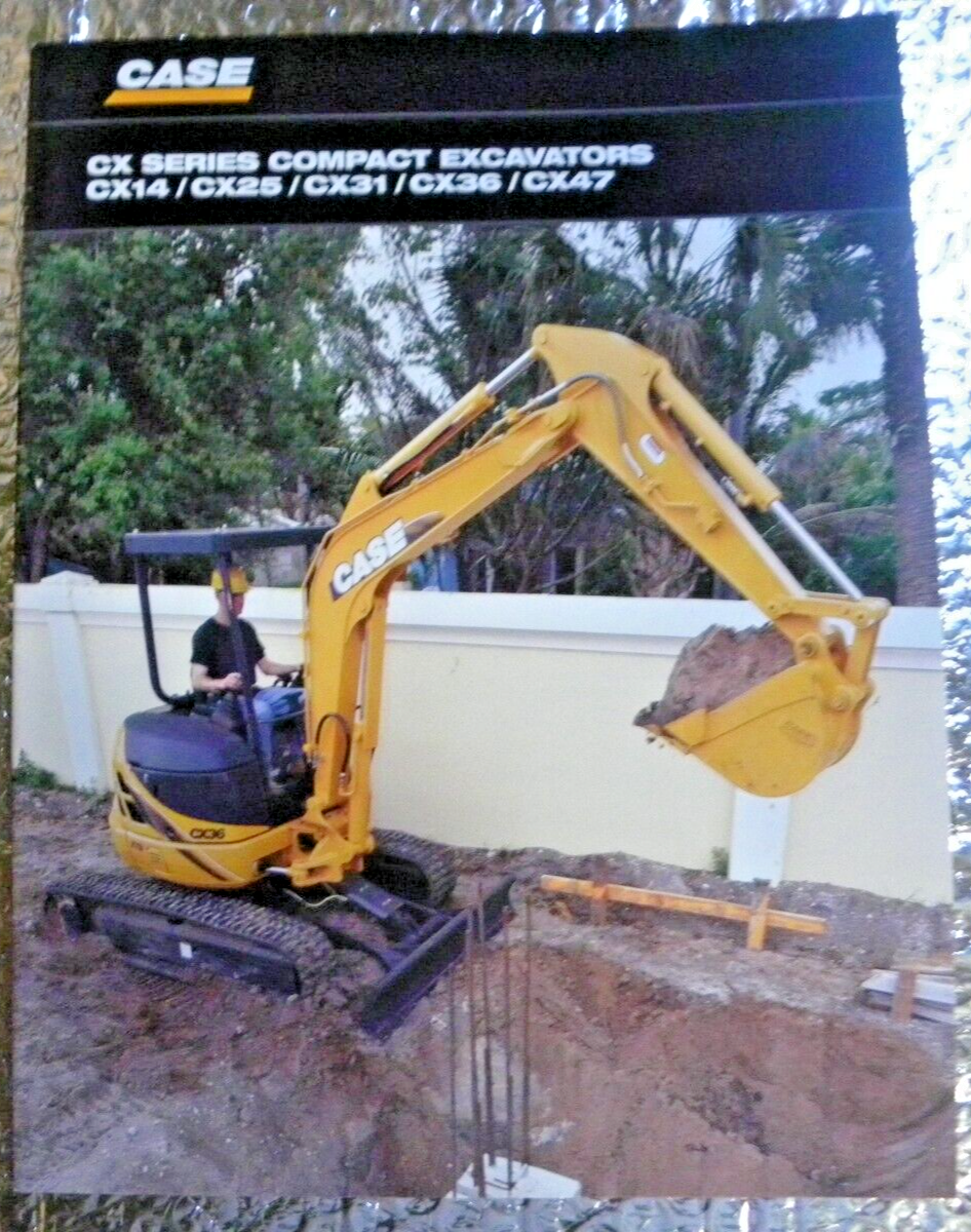 2003 Case CX Series Compact Excavators Dealership Brochure Catalog