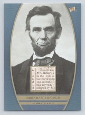 Pieces Of The Past 2024. Abraham Lincoln Relic Card #VSR-AL. (POP17)