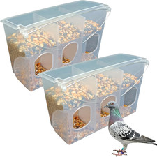 Automatic Pigeon Bird Feeder Water, 2 Pack Plastic Feeder Water Dispenser Drinke