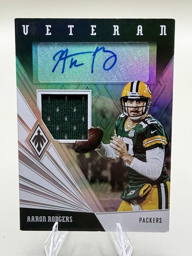 2019 Panini Phoenix Aaron Rodgers Veteran Auto Patch /50 #VA-AR Packers HOF SP