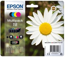 Genuine Original Epson 18 Daisy Multipack C/M/Y/K Ink Cartridges (T1806) Unboxed