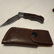 damascus pocket knife Custom made