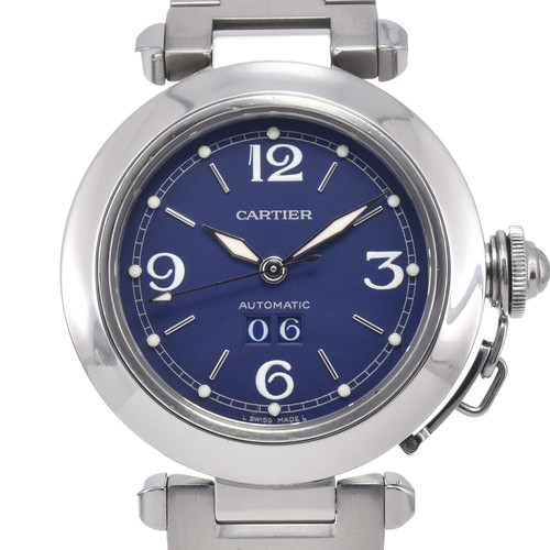 CARTIER Pasha C Big Date W31047M7 Navy Dial Automatic Unisex W...