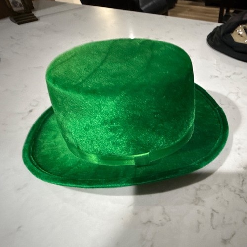 elope Lot of 2 Green White Felt Leprechaun Costume Top Hats Adult Unisex