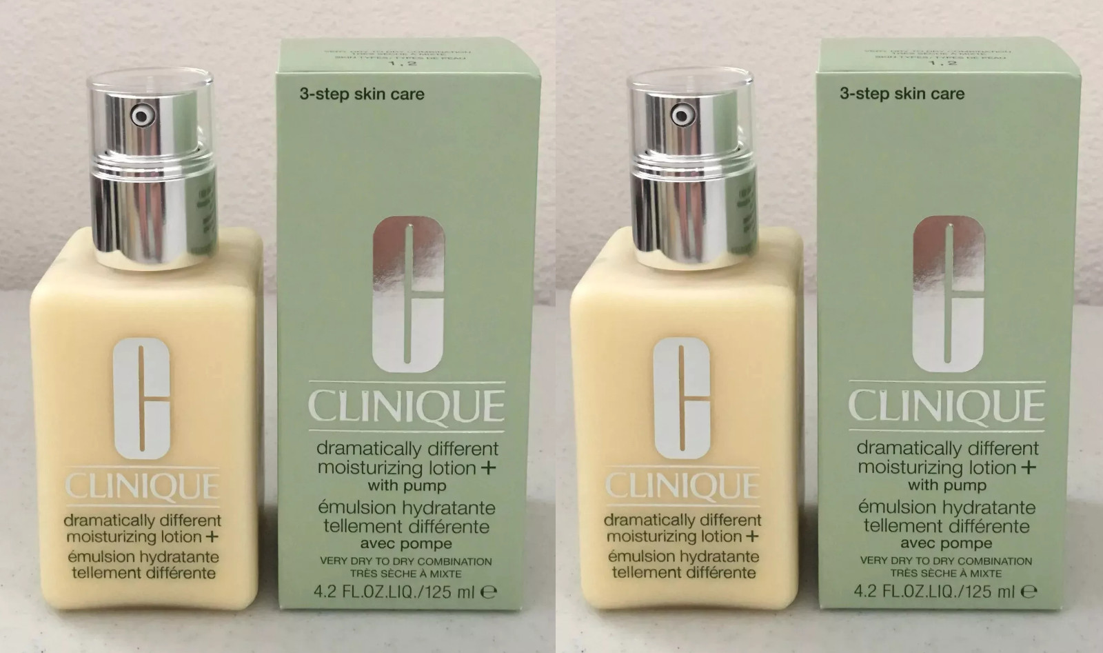 Lot 2 Clinique Dramatically Different Moisturizing Lotion w/Pump 4.2oz/125ml NIB