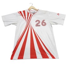 Vintage Puma Jersey Shirt Mens Medium White Red Short Sleeve Soccer 26 USA