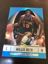 2006-07 Topps Finest BLUE REFRACTOR #44 WILLIS REED # /299 COLOR MATCH KNICKS