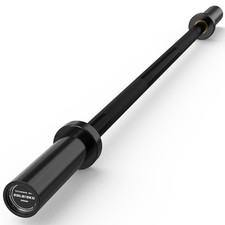 Short Olympic Barbell 4 ft, 2 Inch Weight Bar for Strength Training, Weightli...