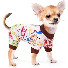 Dog Pajamas for Small Dogs Girl Boy Puppy Pjs Summer Pet Medium, Monkey