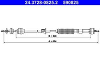 Ate Kupplungsseil Kupplungszug 24.3728-0825.2 FüR Peugeot N3 7C 306 7E N5 7A 7B