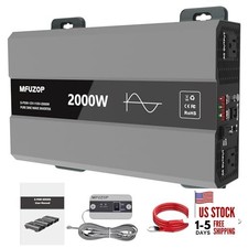 2000W Pure Sine Wave Inverter 12V DC to 110V/120V AC, Surge 4000W, 12V 2000W