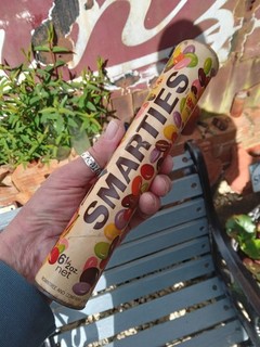 Vintage Rowntrees Smarties Chocolate Beans Cardboard Tube c1960s