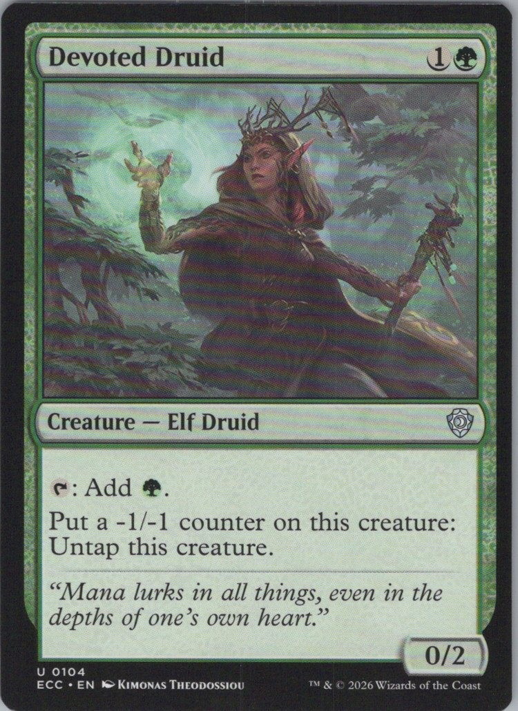 MTG Devoted Druid U Commander: Lorwyn Eclipsed 104 NM