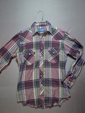 VTG Wrangler Western Shirt Mens Multicolor Plaid Canyon Peak Pearl Snap Cowboy