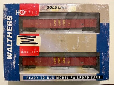 Ho RTR 2-pack Walthers GoldLine Limited Run, 53' Thrall Gondola FEC Florida East