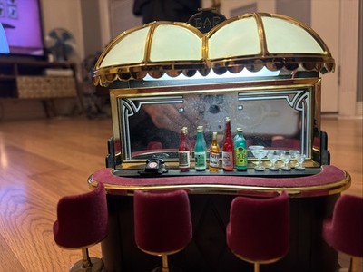 Vintage Bar Liquor Spirits Accessories Doll Prop Light Up In Working Condition