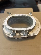 ORIGINAL ANTIQUE BRONZE SHIP PORTHOLE ORIGINAL HULL FROM SEA ELF MARITIME DECOR