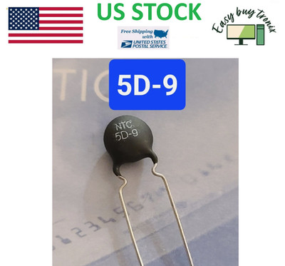10pcs NTC 5D-9 Thermistor Resistor In Rush Current Limiter 5 Ohms 9mm, 3A