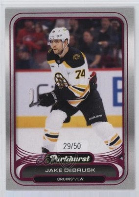 2023-24 Upper Deck Parkhurst Pink Foil 29/50 Jake DeBrusk #28 u0h