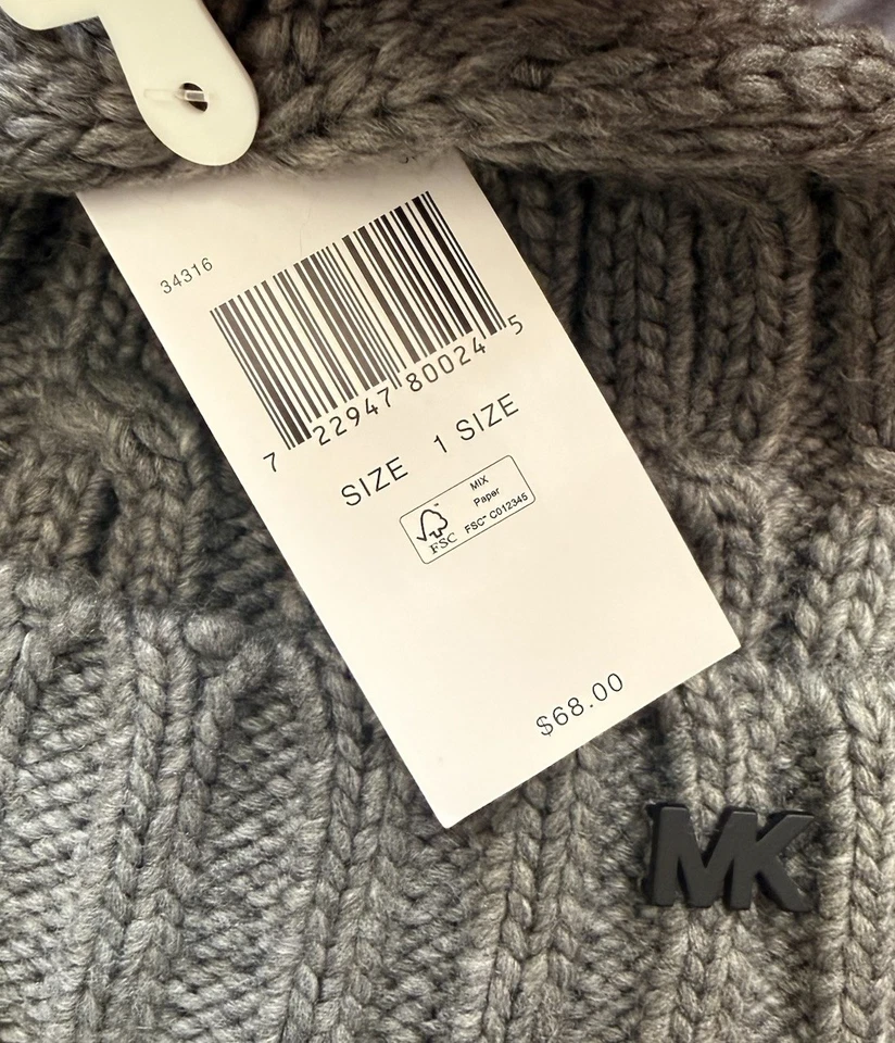 Gorro de punto gris para mujer Michael Kors talla única Foto 3 de 3