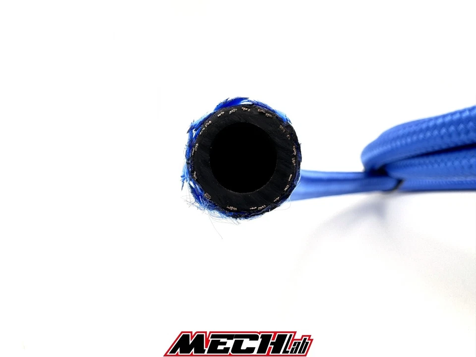 tubo benzina aeronautico BLU rinforzato in treccia metallica carburante AN4 5mm - Bild 2 von 2