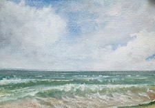Aquarell - Bild - Original - Meer - Sea - 27 X 18 cm