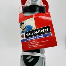 Schwinn Bicycle Water Bottle and Cage Fits Standard Size Bike Water Bottles NEW
