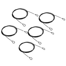 5Pcs Safety Cable Lock 78.7 Inch Steel Security Wire Stage Lighting Rope Black
