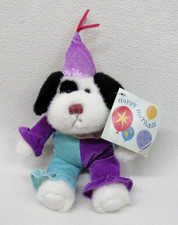 Russ Berrie Puppy Dog Clown Stuffed Plush Happy Birthday 